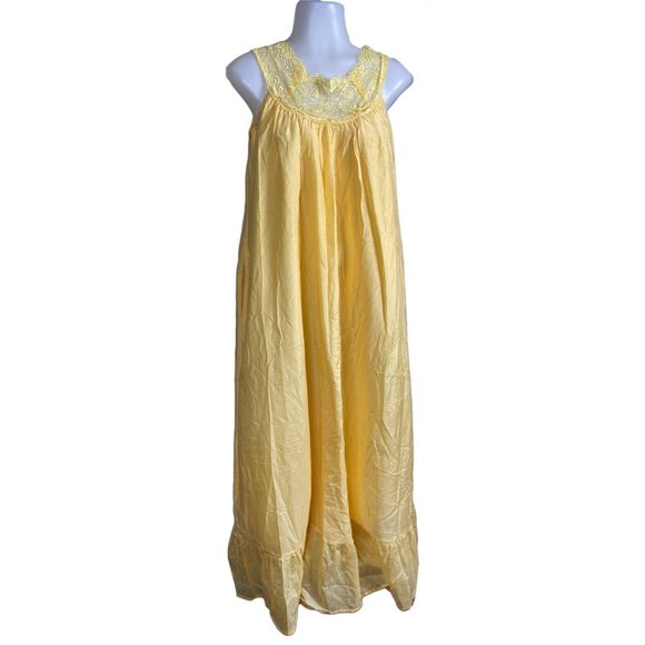 Wintersilks Yellow Country Nightgown, Medium - Picture 2 of 10
